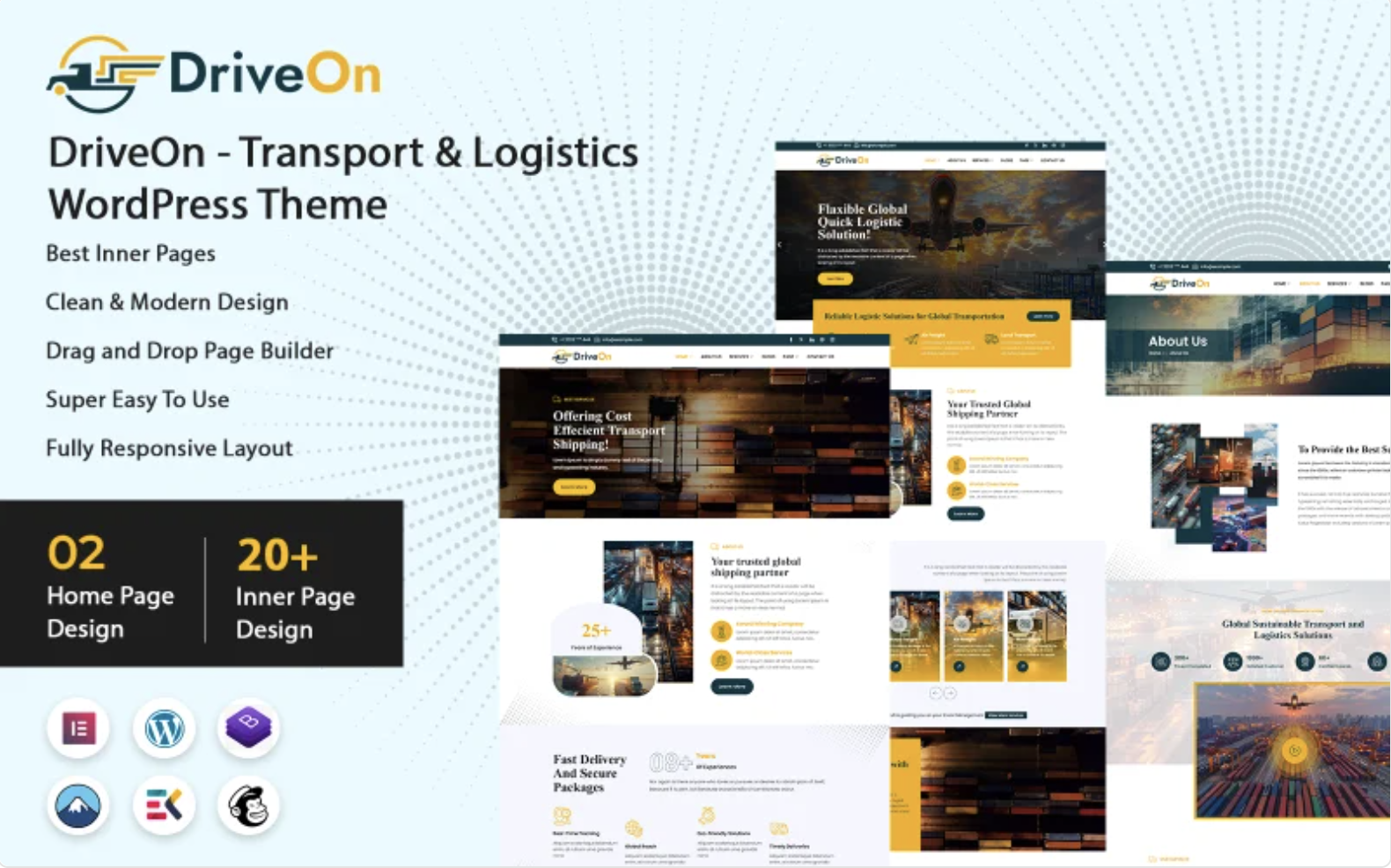DriveOn - Transport & Logistics WordPress Theme
