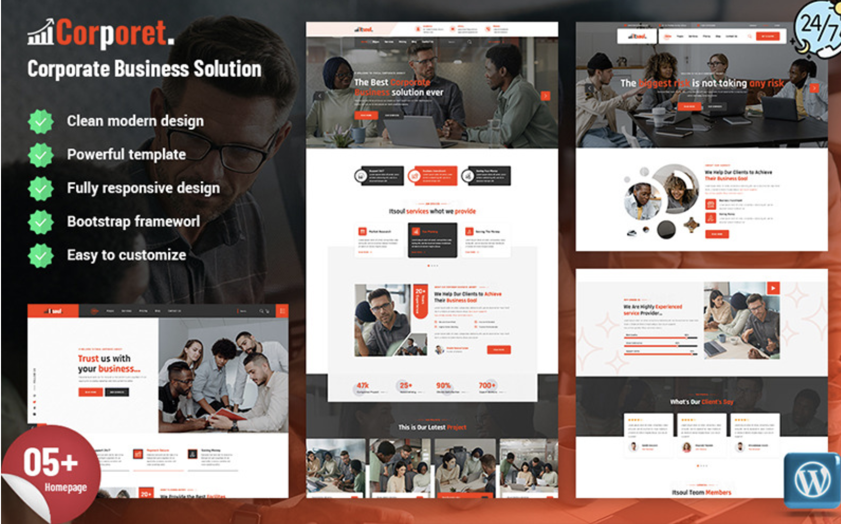 Corporet - Corporate Business Solution WordPress Theme