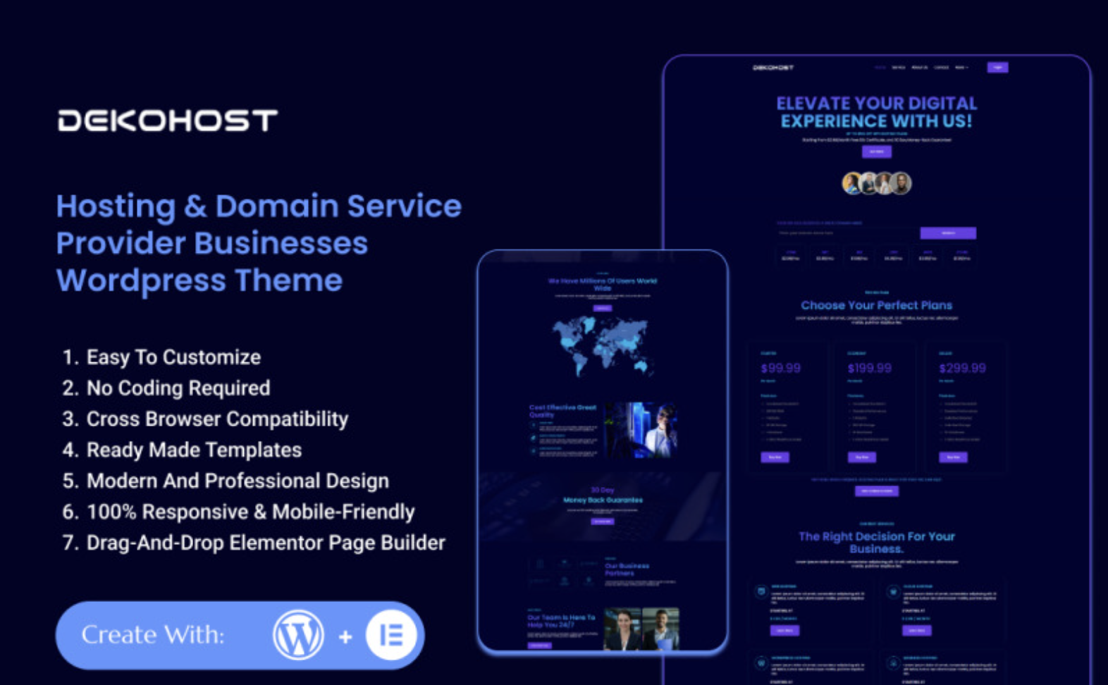 Dekohost – Web Hosting & Domain Services WordPress Theme