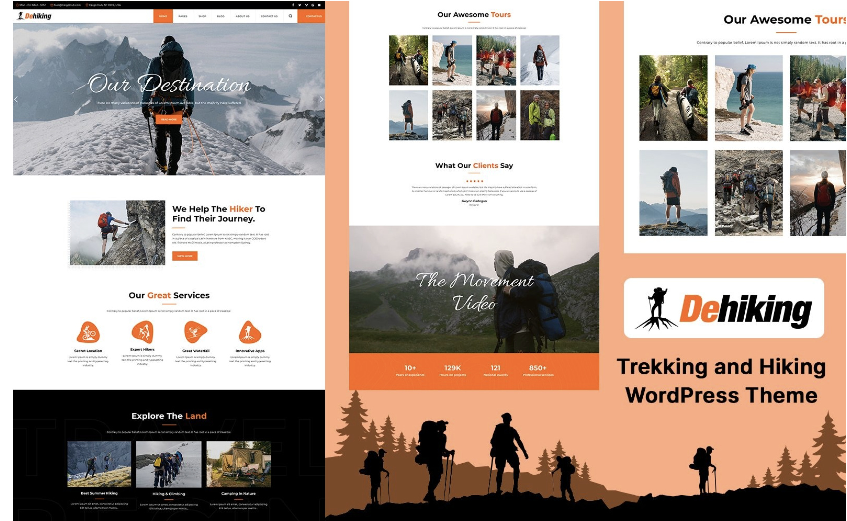 Dehiking - Hiking, Camping and Mountain Guide WordPress Theme