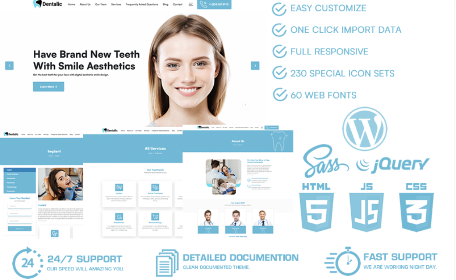 Dentalic - Dental Esthetics & Dental Clinic WordPress Theme