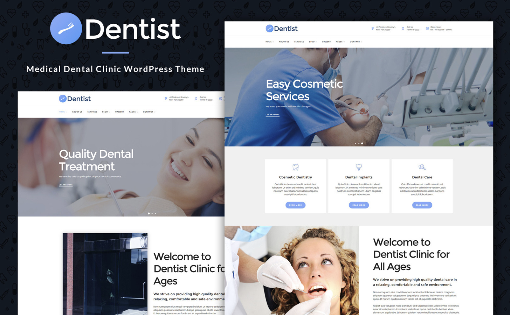 Dentist - Dental Medical Clinic WordPress Theme