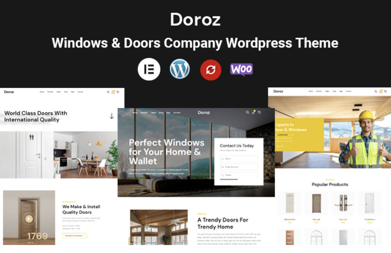Doroz - Windows & Doors Company High Quality Wordpress Theme