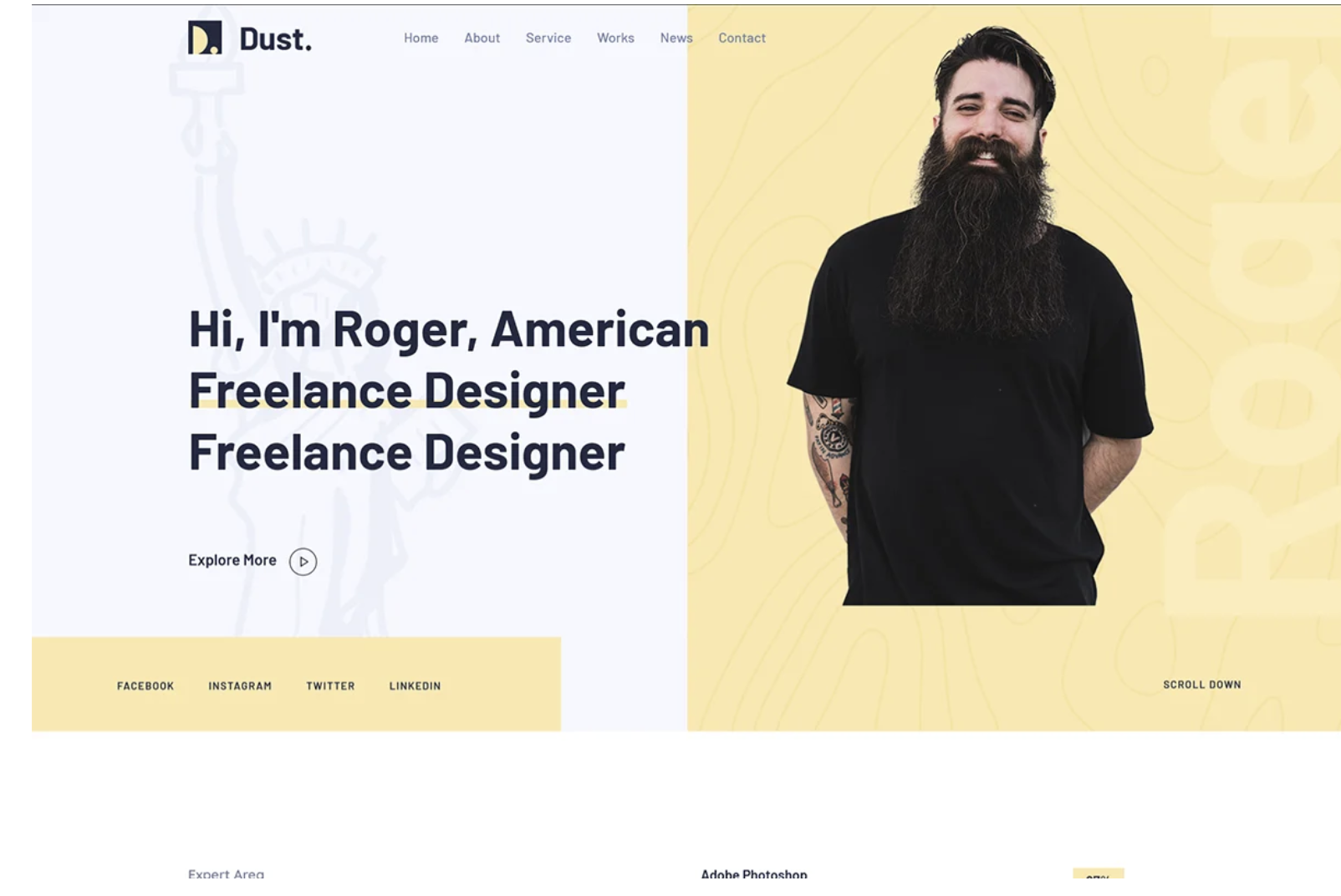 Dust - Resume and Portfolio WordPress Theme