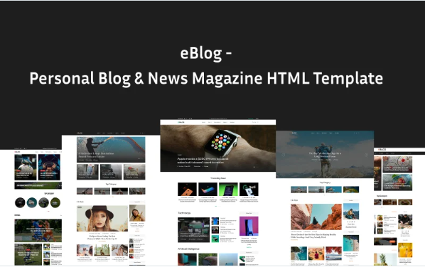 eBlog Blog - Personal Blog & News Magazine HTML Template