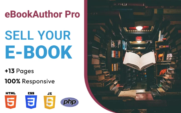 eBook Author Pro: Sell Your eBooks with the Author and Writer HTML5 Website Template — Template by Templatemonster