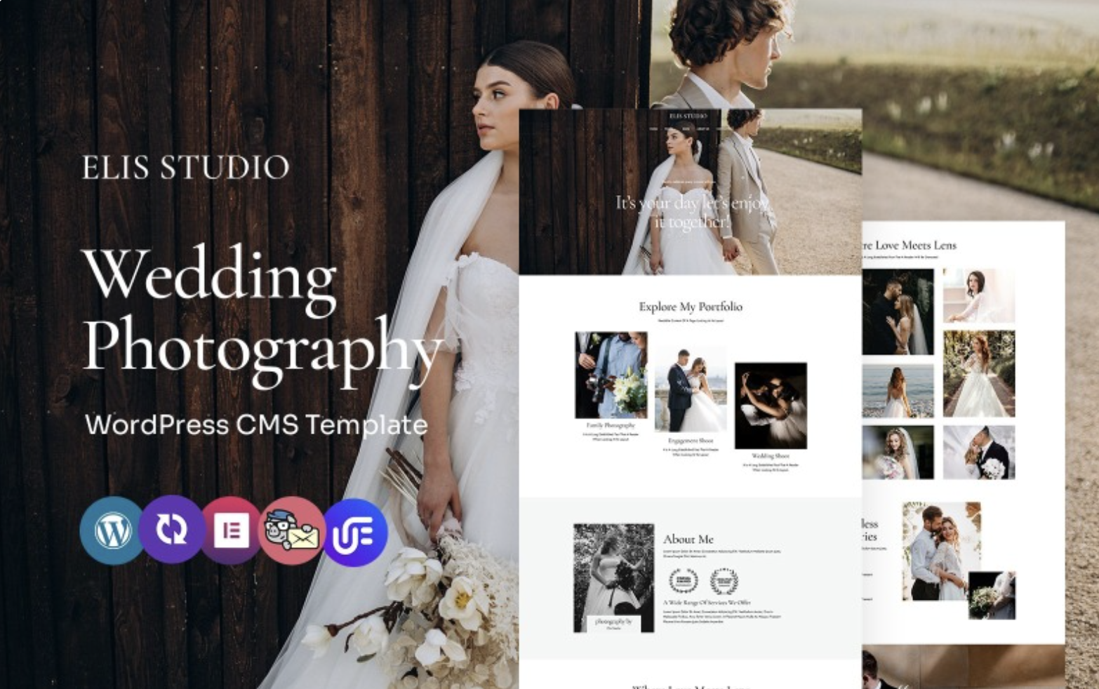 Elis Studio - Wedding Photography Studio Multipurpose WordPress Elementor Theme WordPress Theme