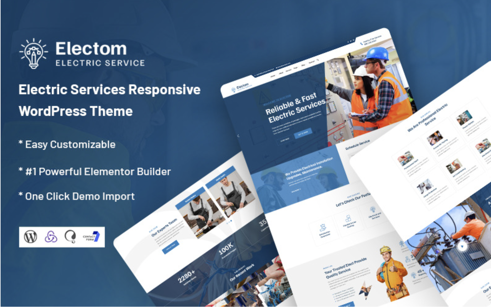 Electvolt - Electrician Repair Services Elementor Wordpress Responsive Theme