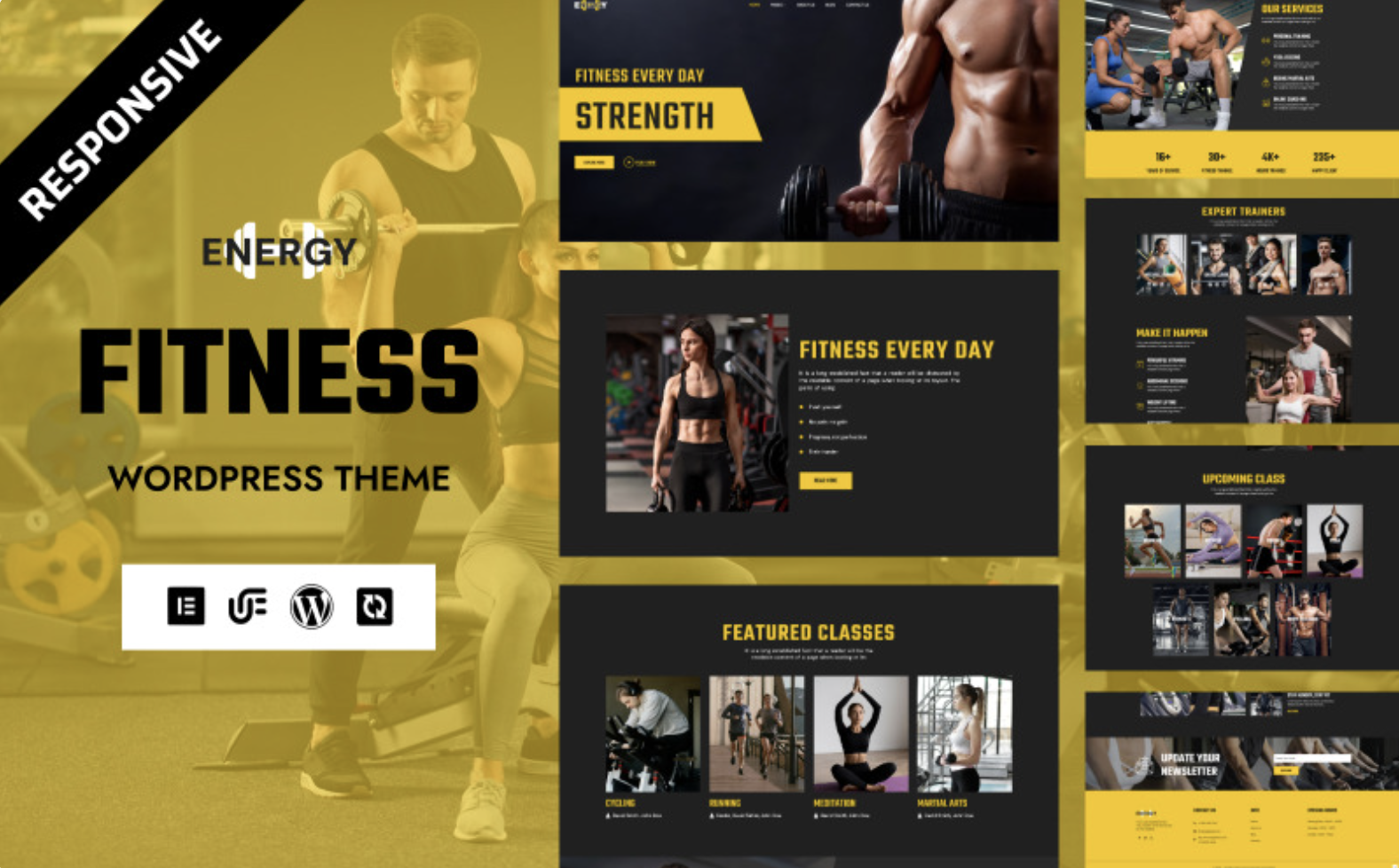 Energy - Gym & Fitness Club WordPress Elementor Theme WordPress Theme