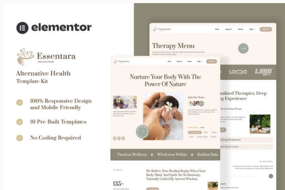Essentara - Alternative Health Elementor Template Kit