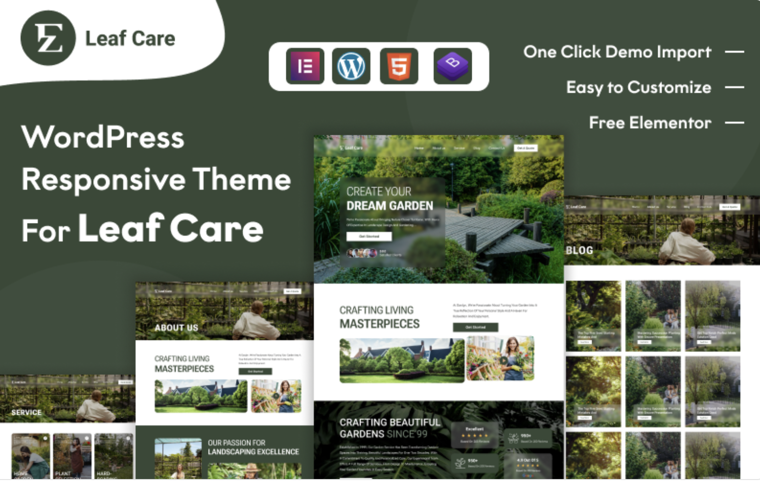 EZ Leaf Care: The Complete Solution for Garden & Tree Wellness WordPress Theme