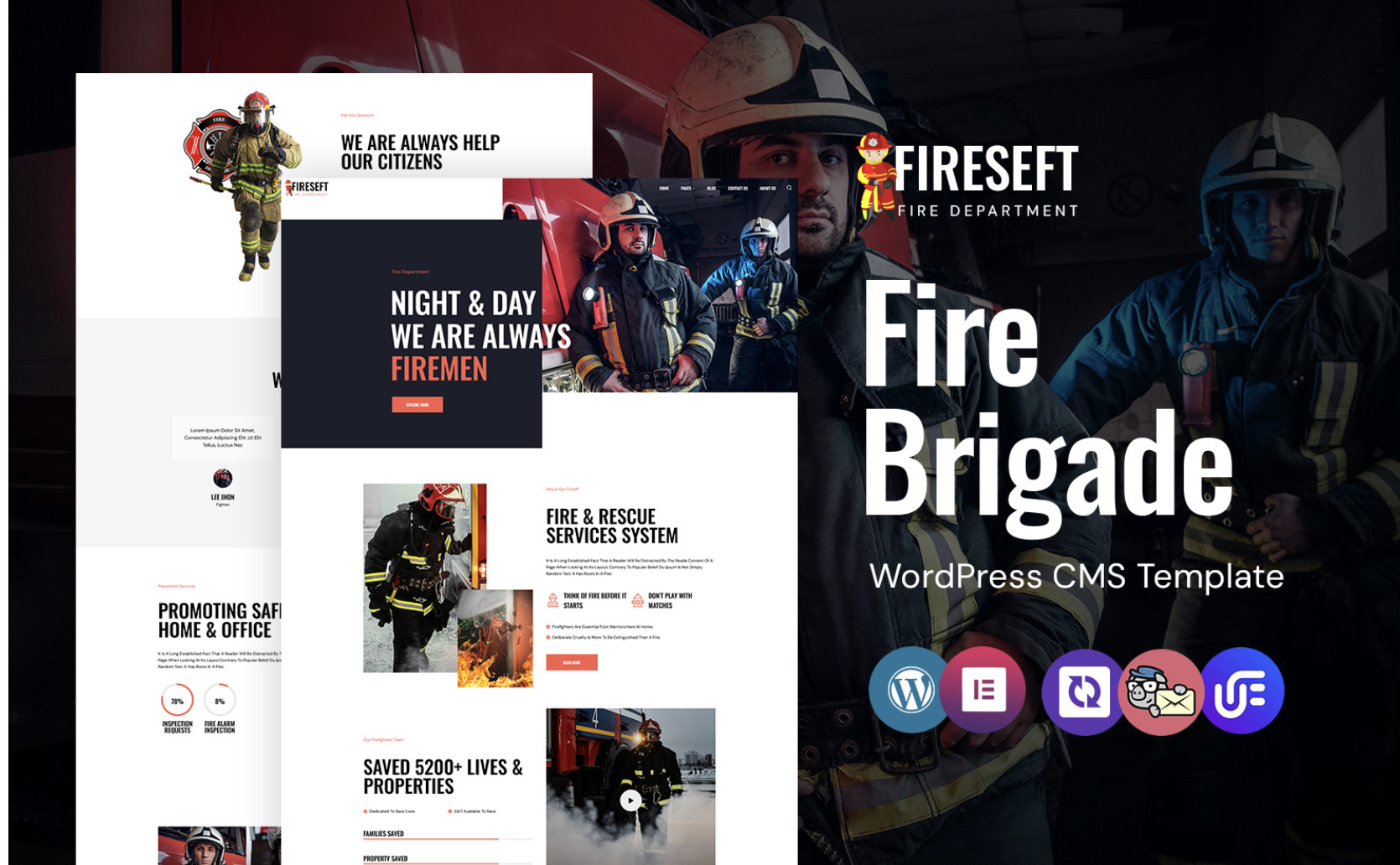 Fireseft - Fire Brigade WordPress Elementor Theme