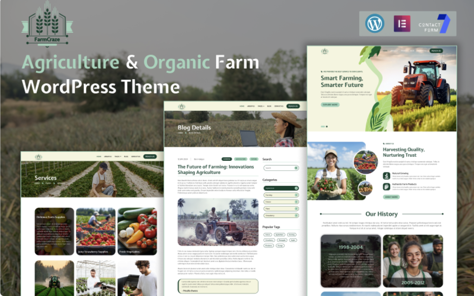 FarmCraze – Agriculture & Organic Farm WordPress Theme