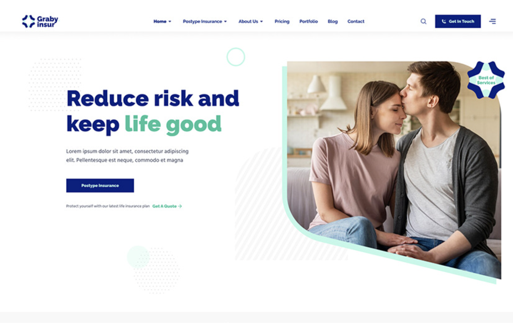 Grabyinsur - Insurance Company Wordpress Theme
