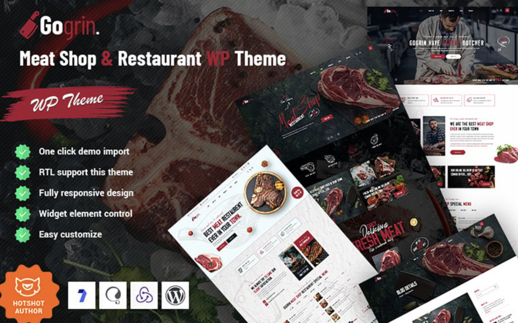 Gogrin - Meat Shop and Restaurant WordPress Theme