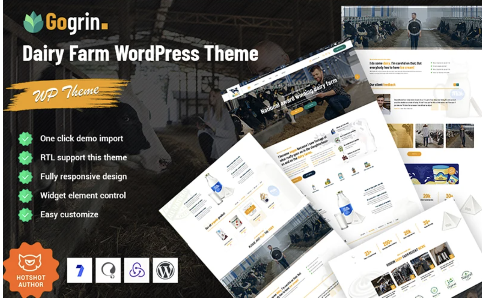 Gogrin - Dairy Farm WordPress Theme
