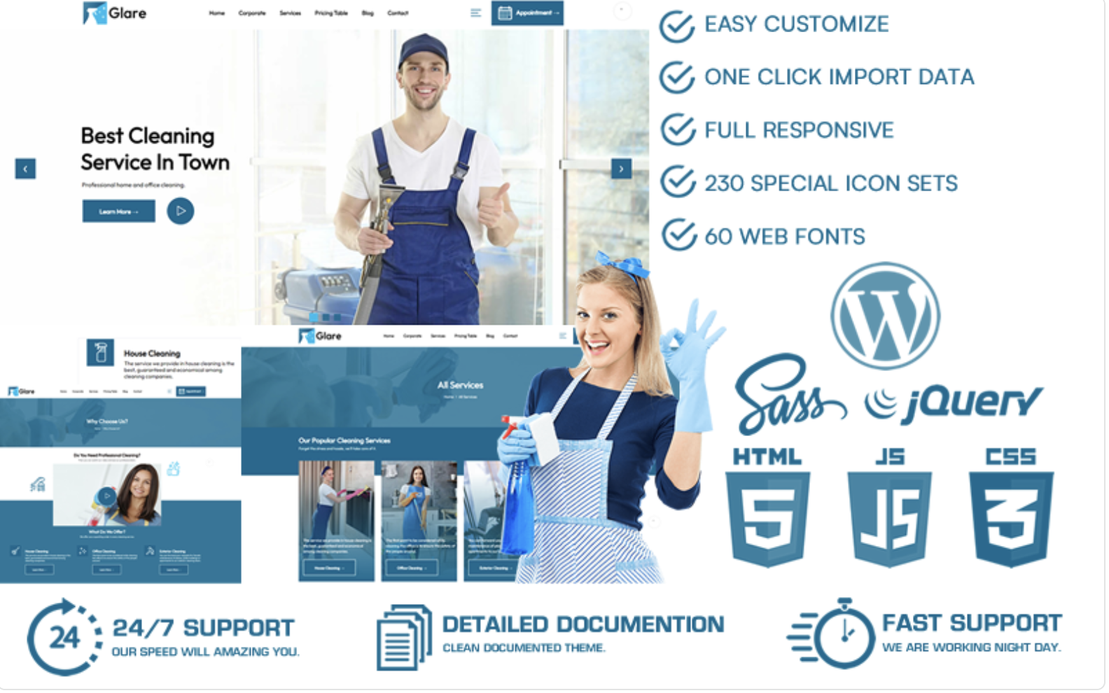 Glare - Cleaning Services WordPress Theme