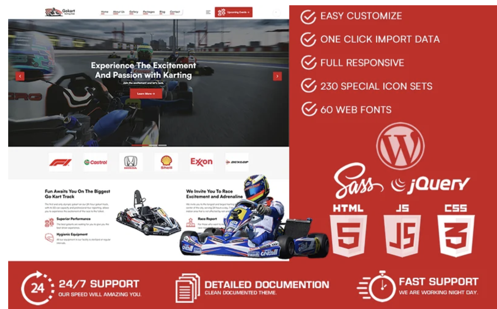 Gokart - Karting Club WordPress Theme