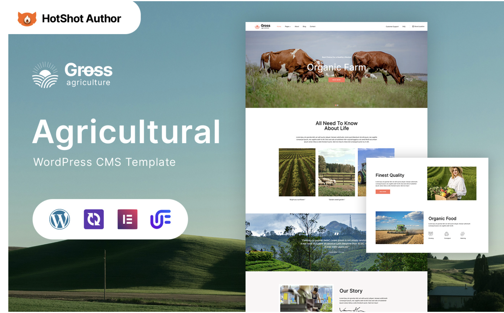 Gross - Agriculture & Farm WordPress Elementor Theme