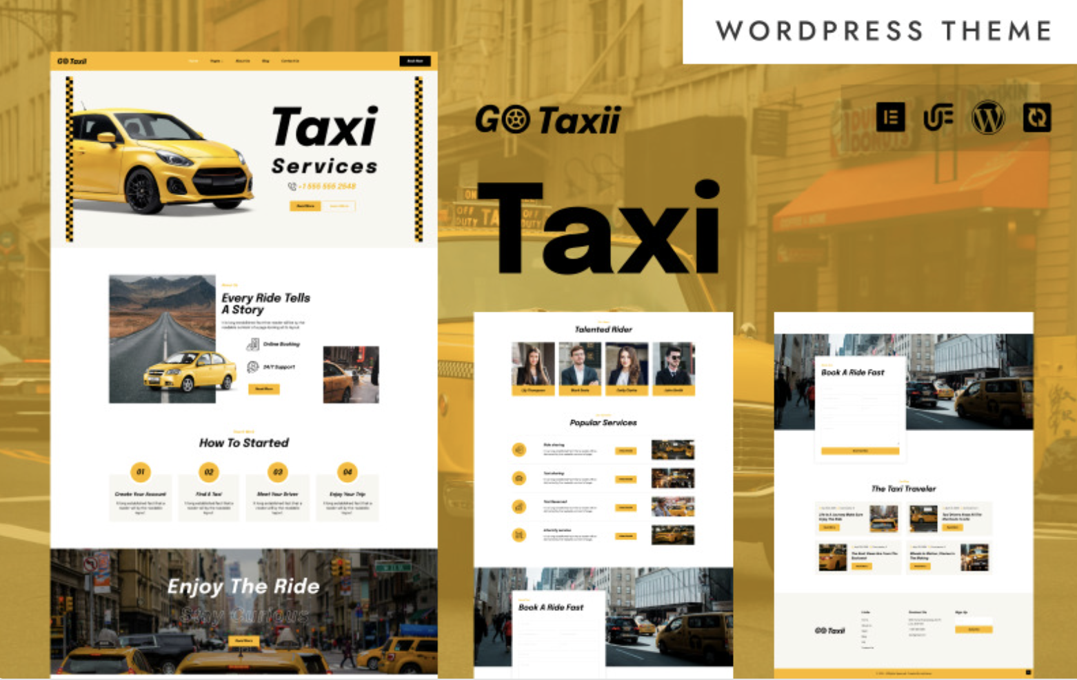 Go Taxii - Taxi & Transportation Services WordPress Elementor Theme WordPress Theme