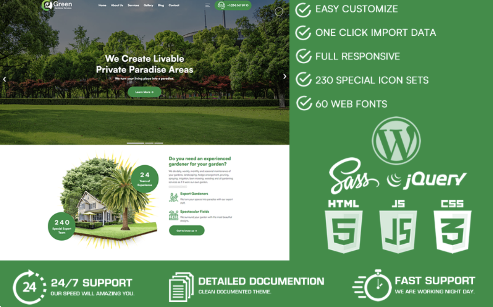 Green - Gardener WordPress Theme