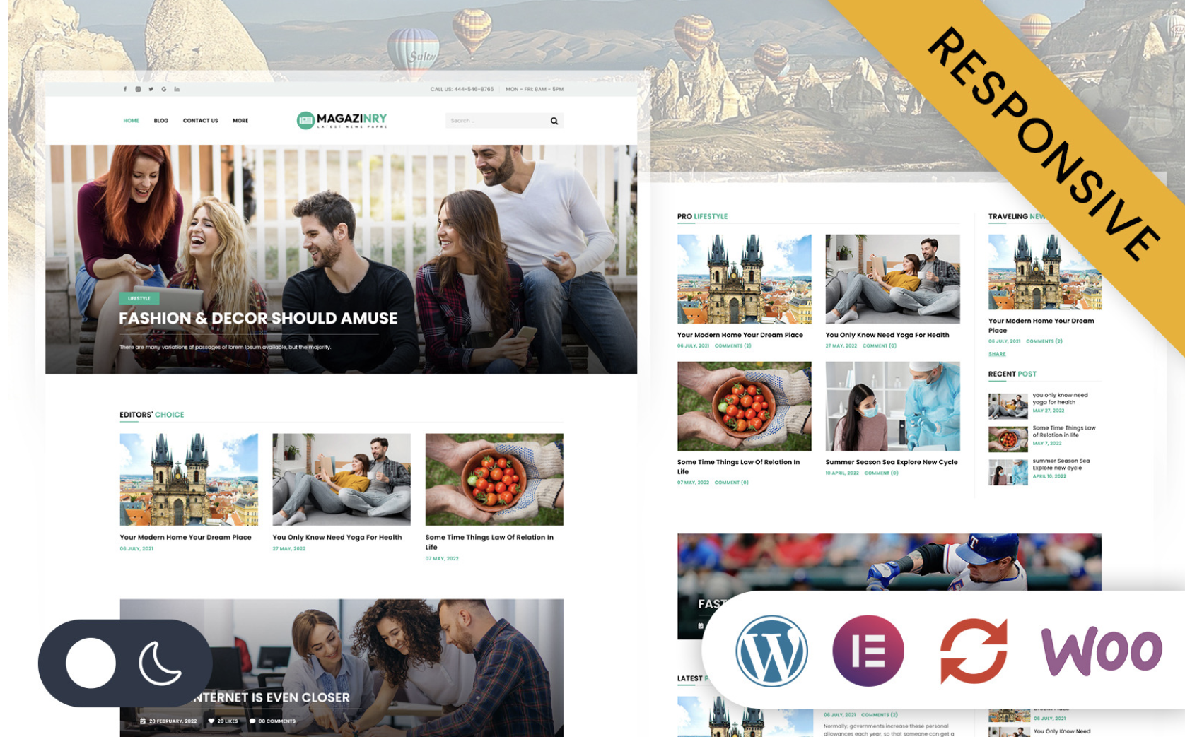 Magazinry - Newspaper, Magazine & Blog Elementor WordPress Responsive Theme