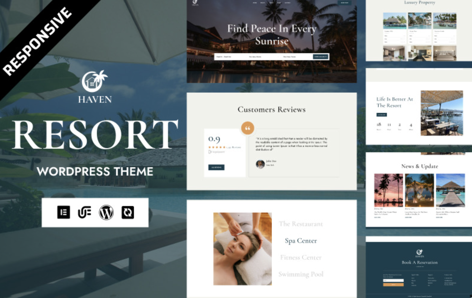 Haven - Wellness Resort & Retreat Center WordPress Elementor Theme WordPress Theme