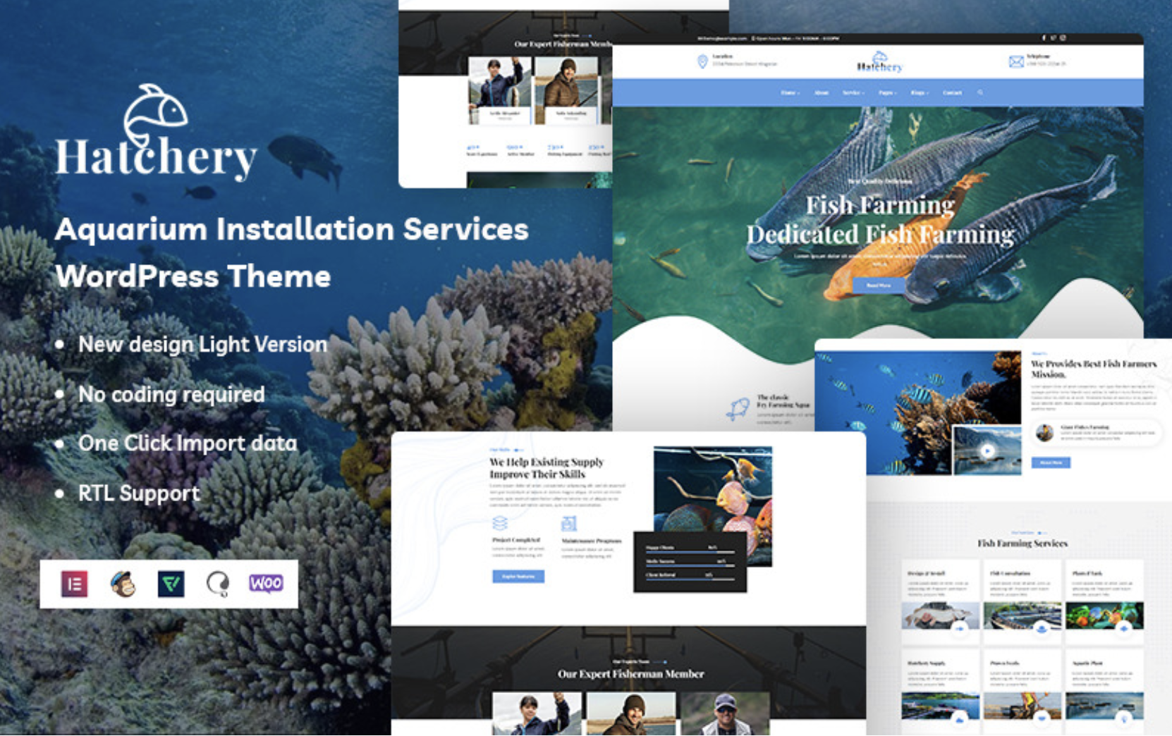 Hatchery - Aquarium Installation Services WordPress Theme