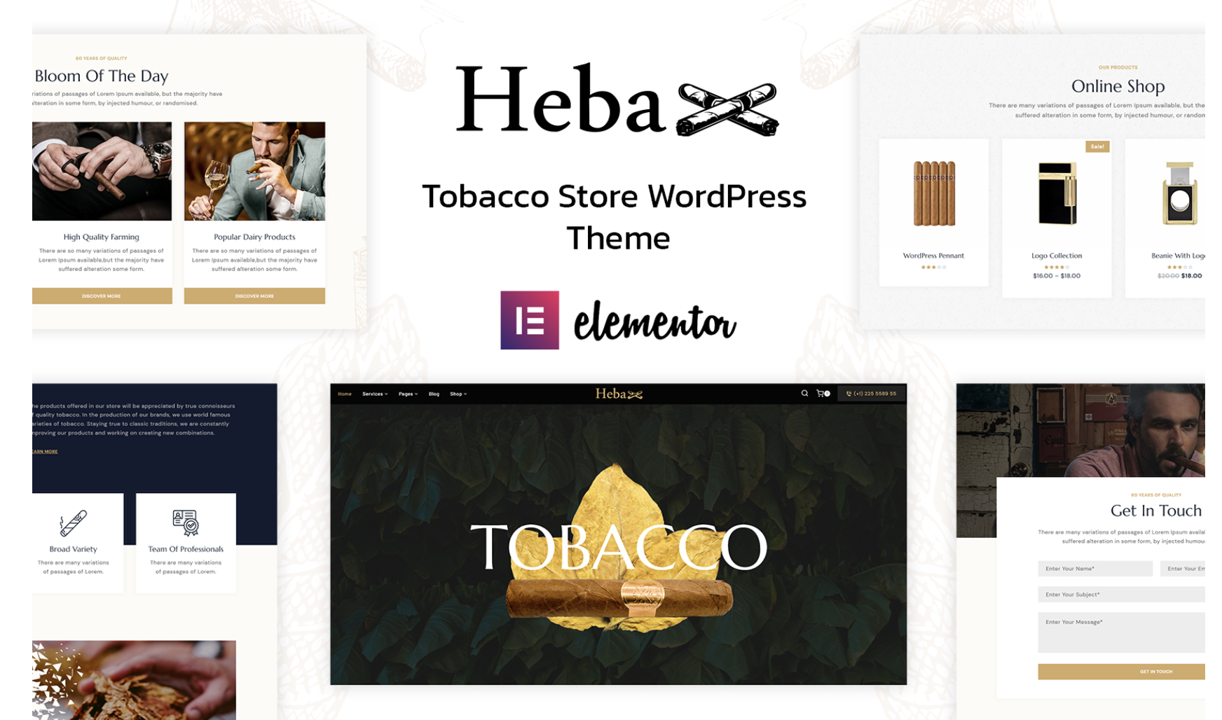 Heba - Tobacco and Cigars WordPress Theme