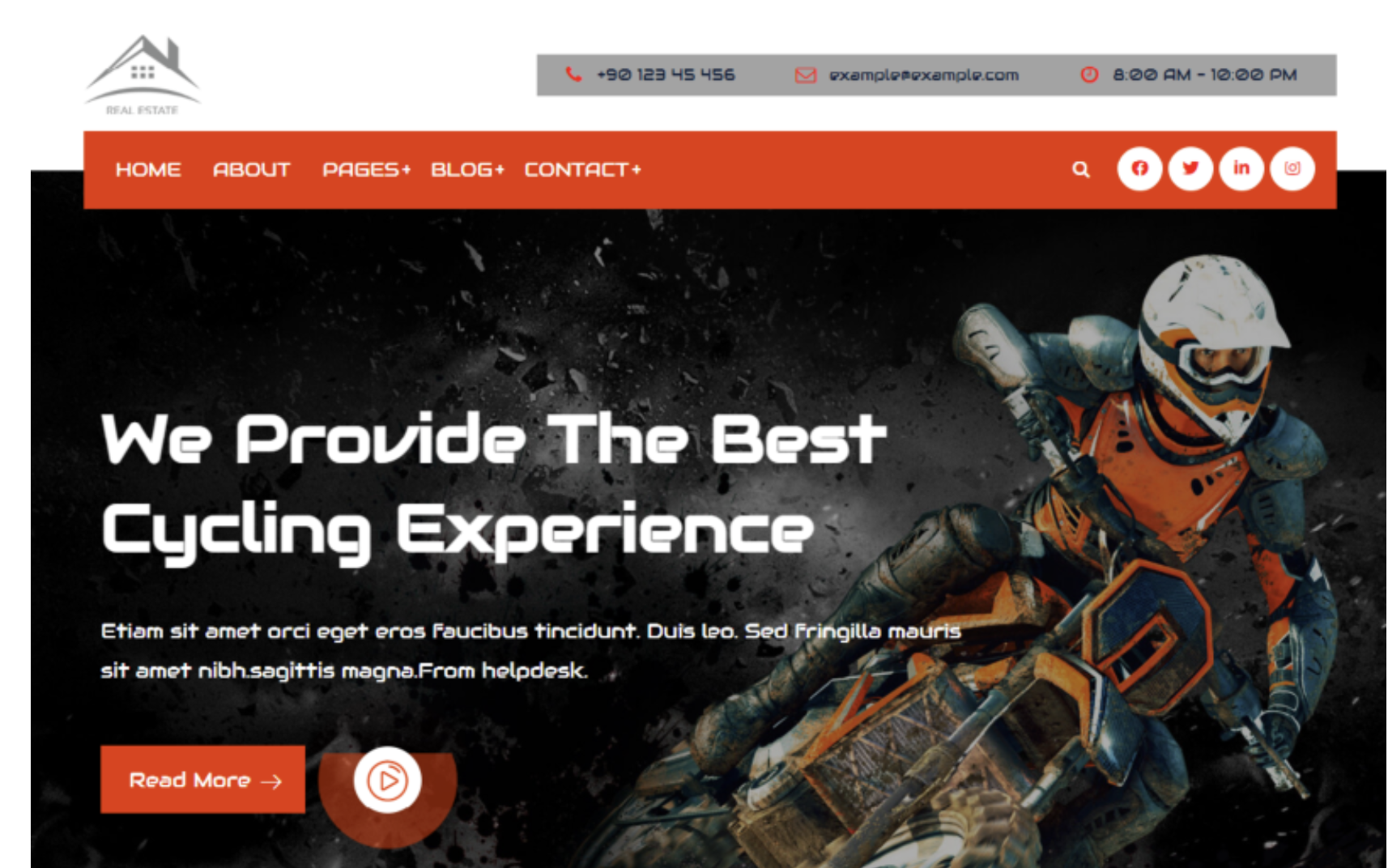 Himeu - Bike Club Elementor WordPress Theme