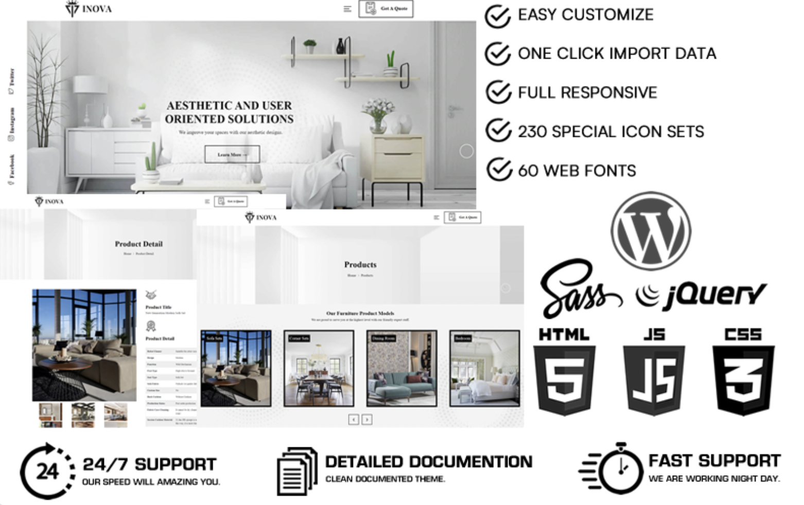 Inova - Interior & Furniture Manufacturing WordPress Theme