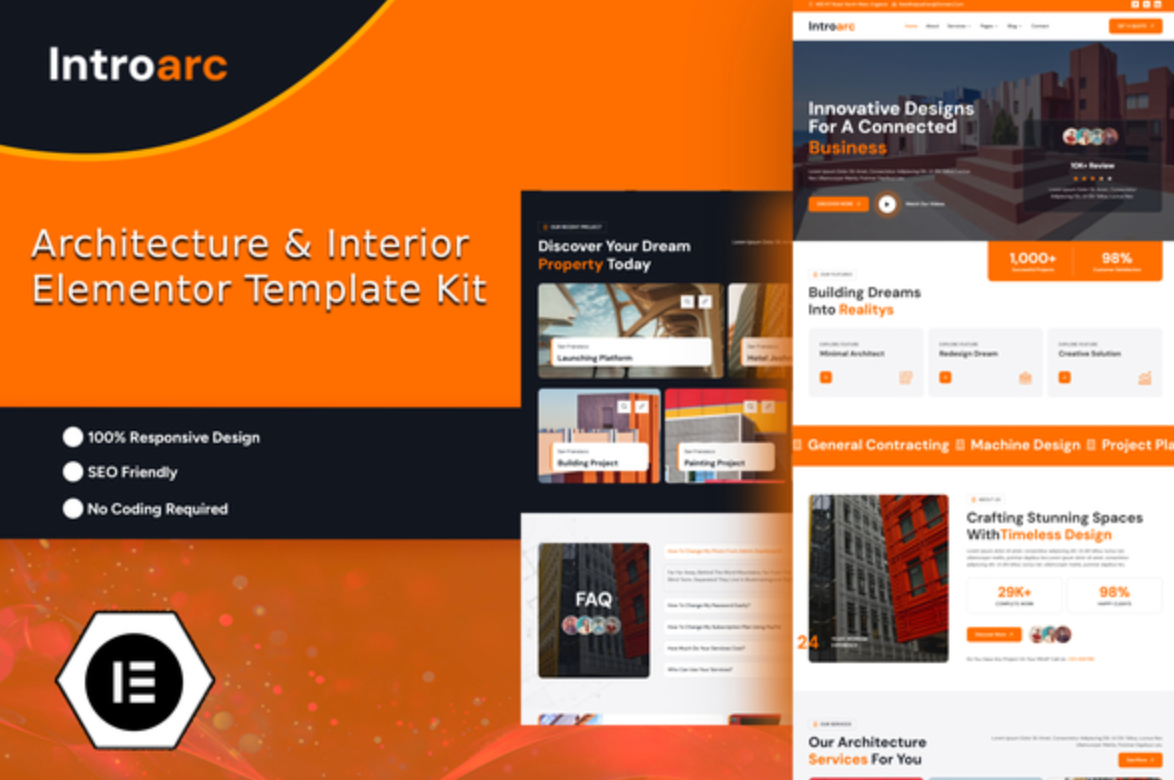 Introarc - Architecture & Interior Elementor Template Kit