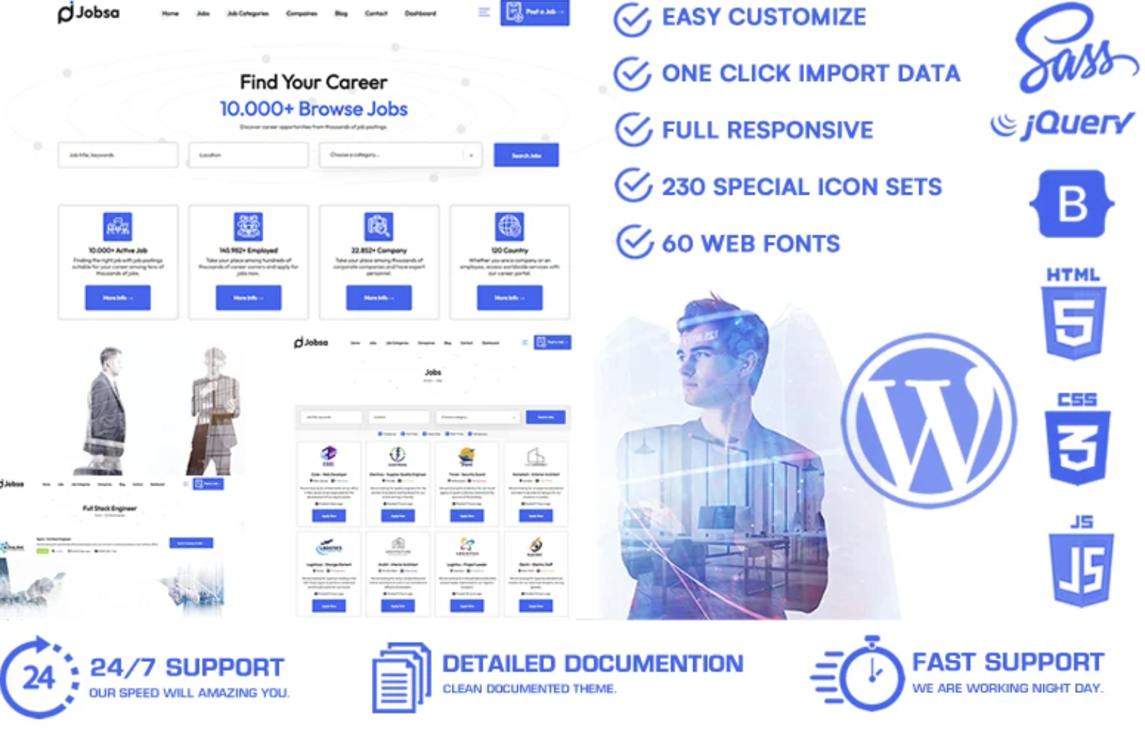 Jobsa - Career & Job Portal WordPress Theme
