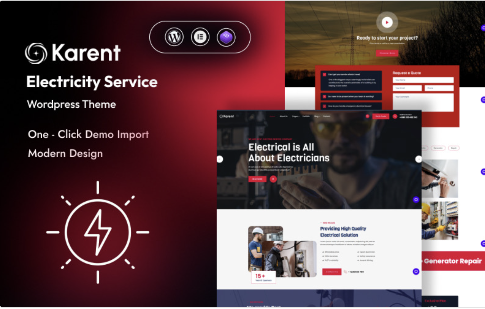 Karent - Electricity Services WordPress Theme