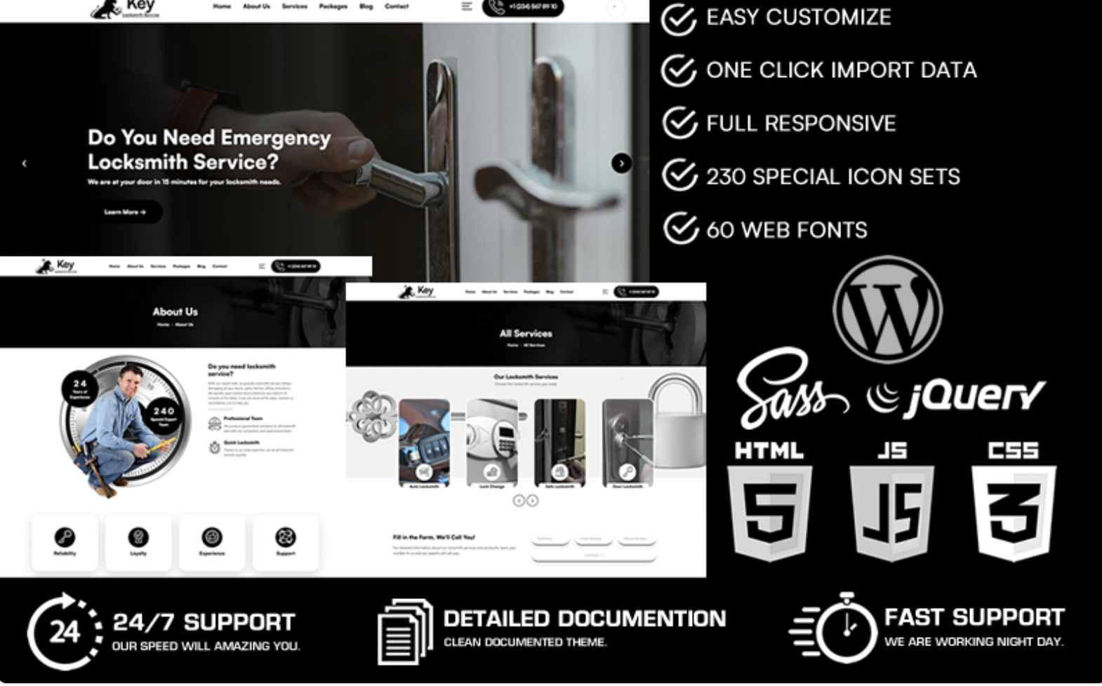 Key - Locksmith Service WordPress Theme