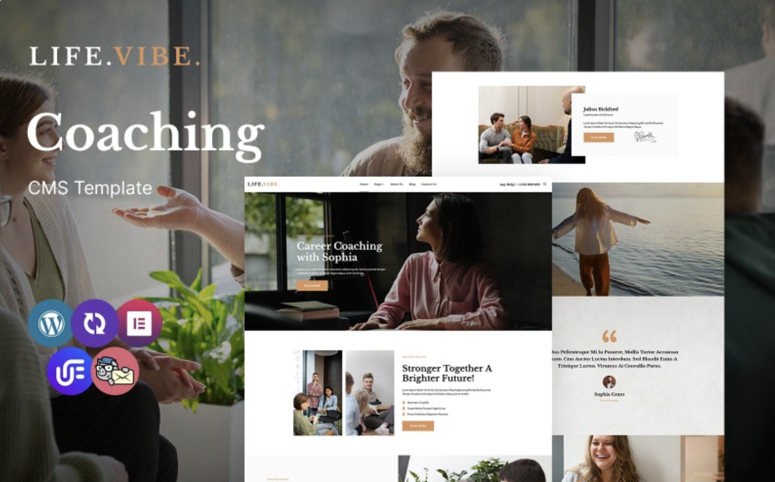 Lifevibe - life Coaching Club Multipurpose Responsive WordPress Theme