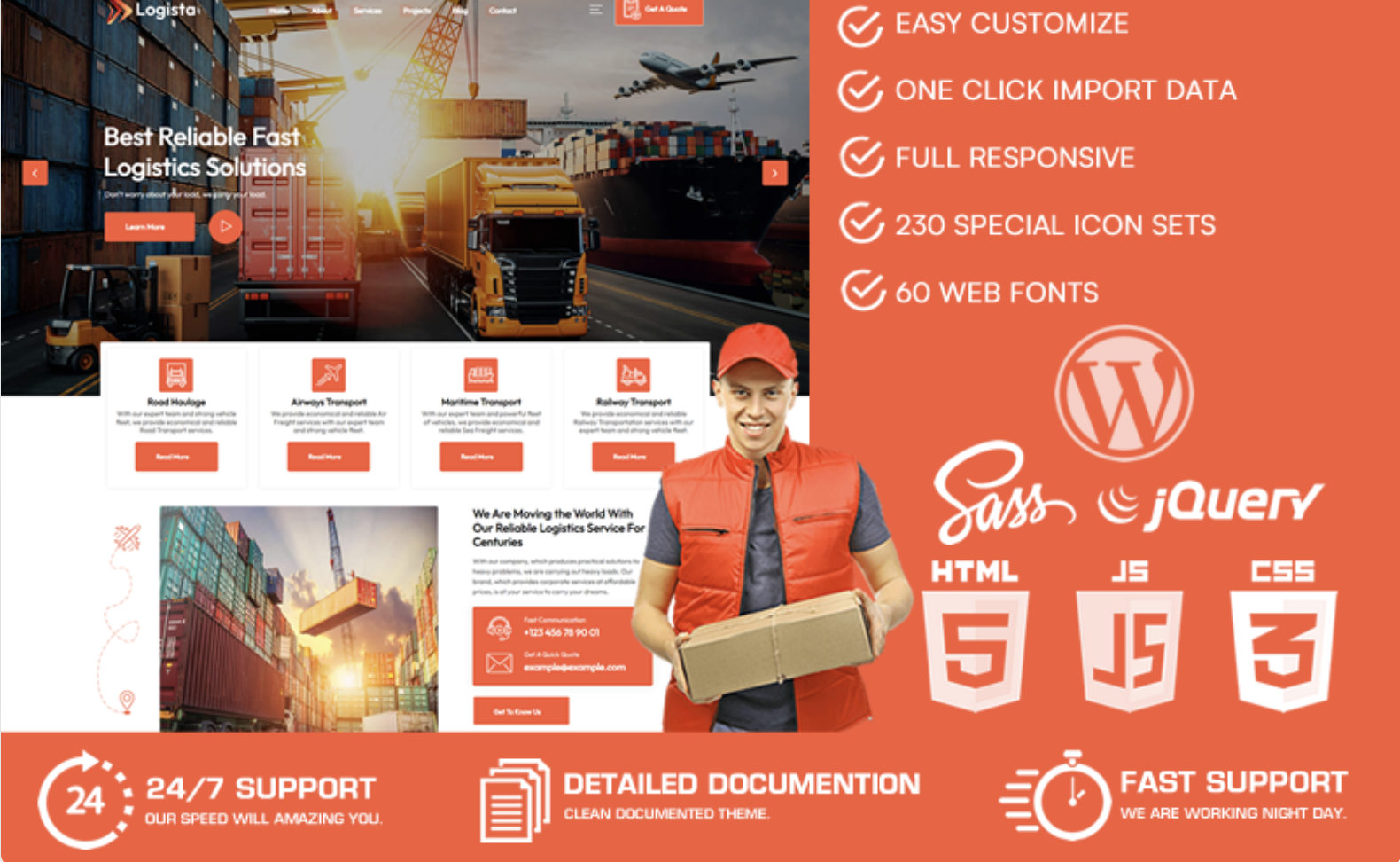Logista - Transport & Logistics WordPress Theme
