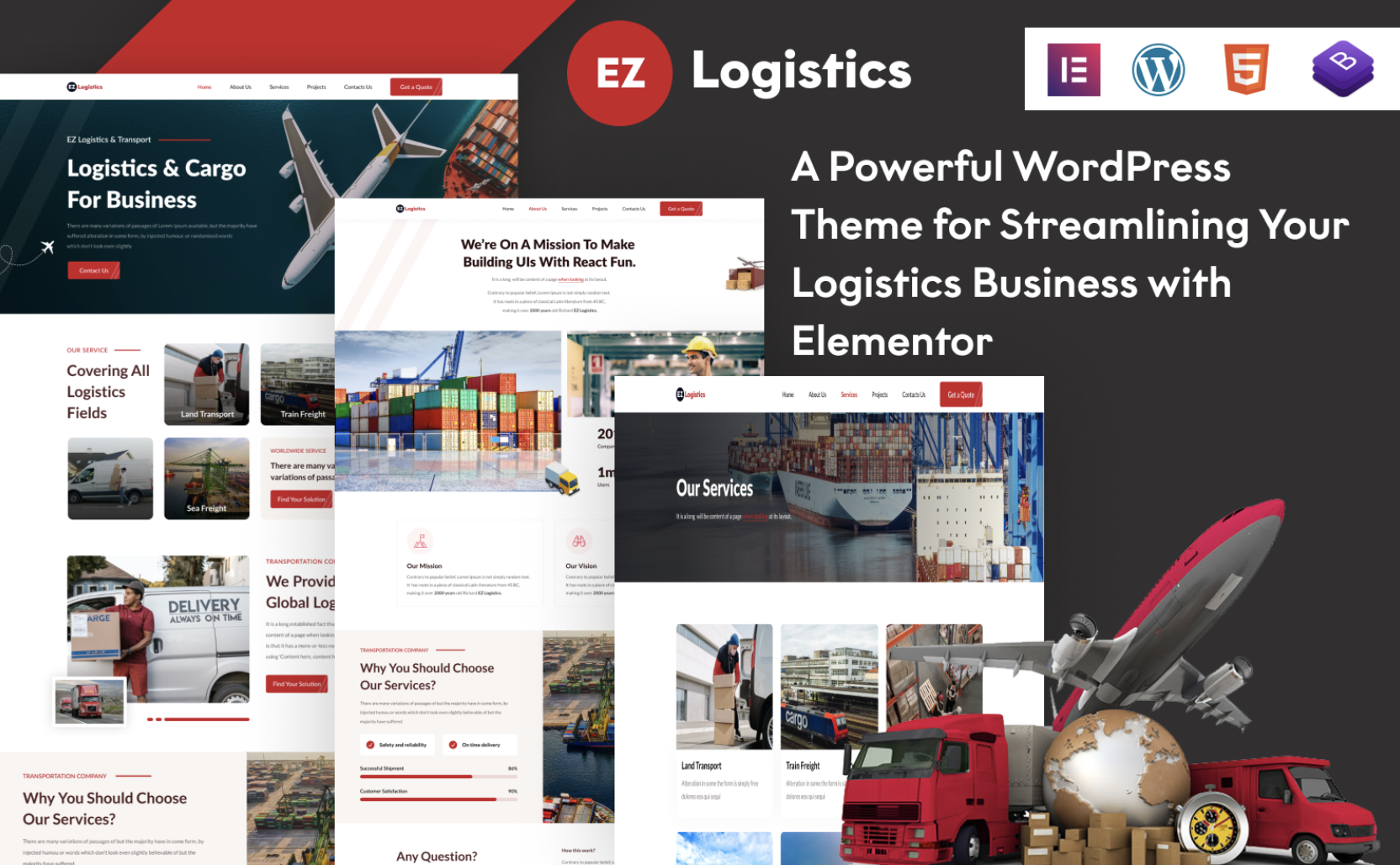 Logistica - Logistic & Transportation Service WordPress Theme