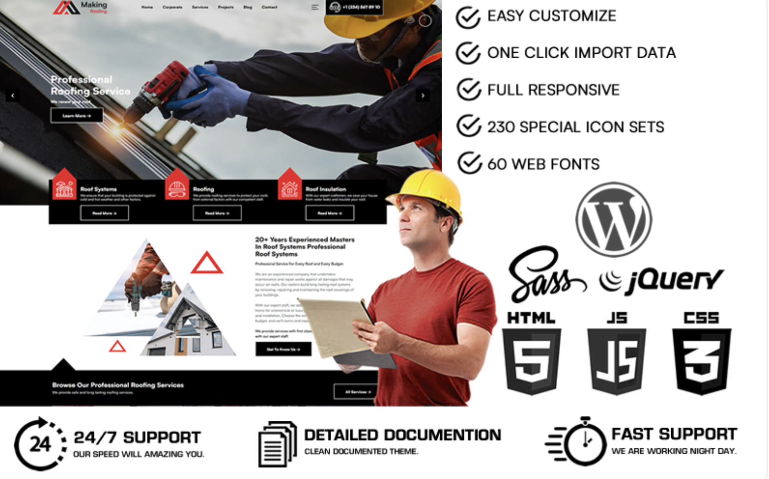 Making - Roof Repair & Roofing WordPress Theme