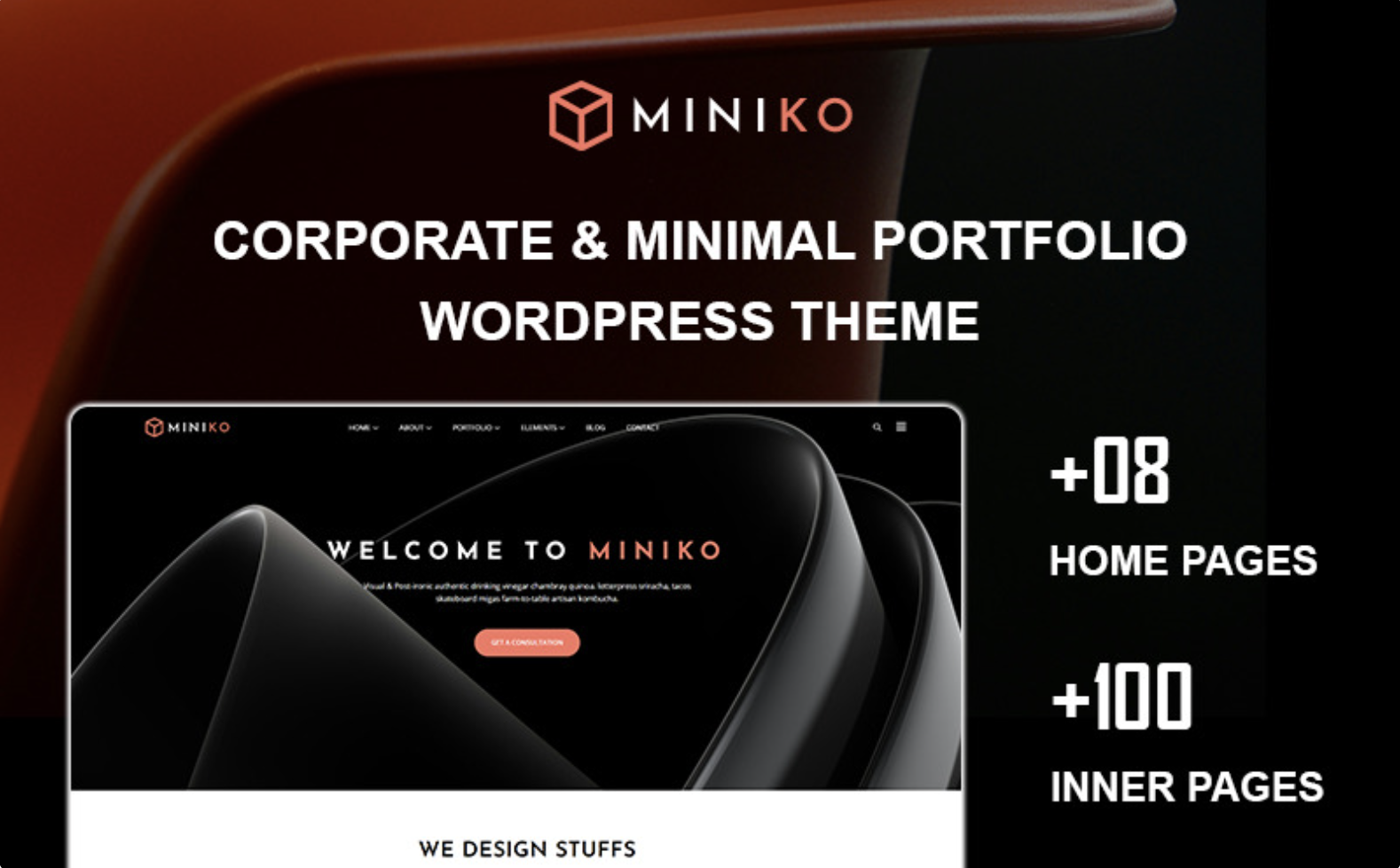 Miniko- Corporate & Minimal Portfolio WordPress Theme