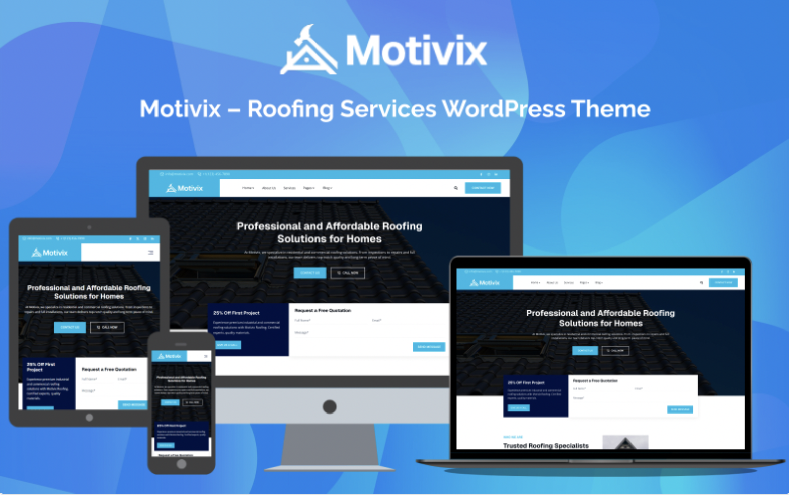 Motivix – Roofing Services WordPress Theme