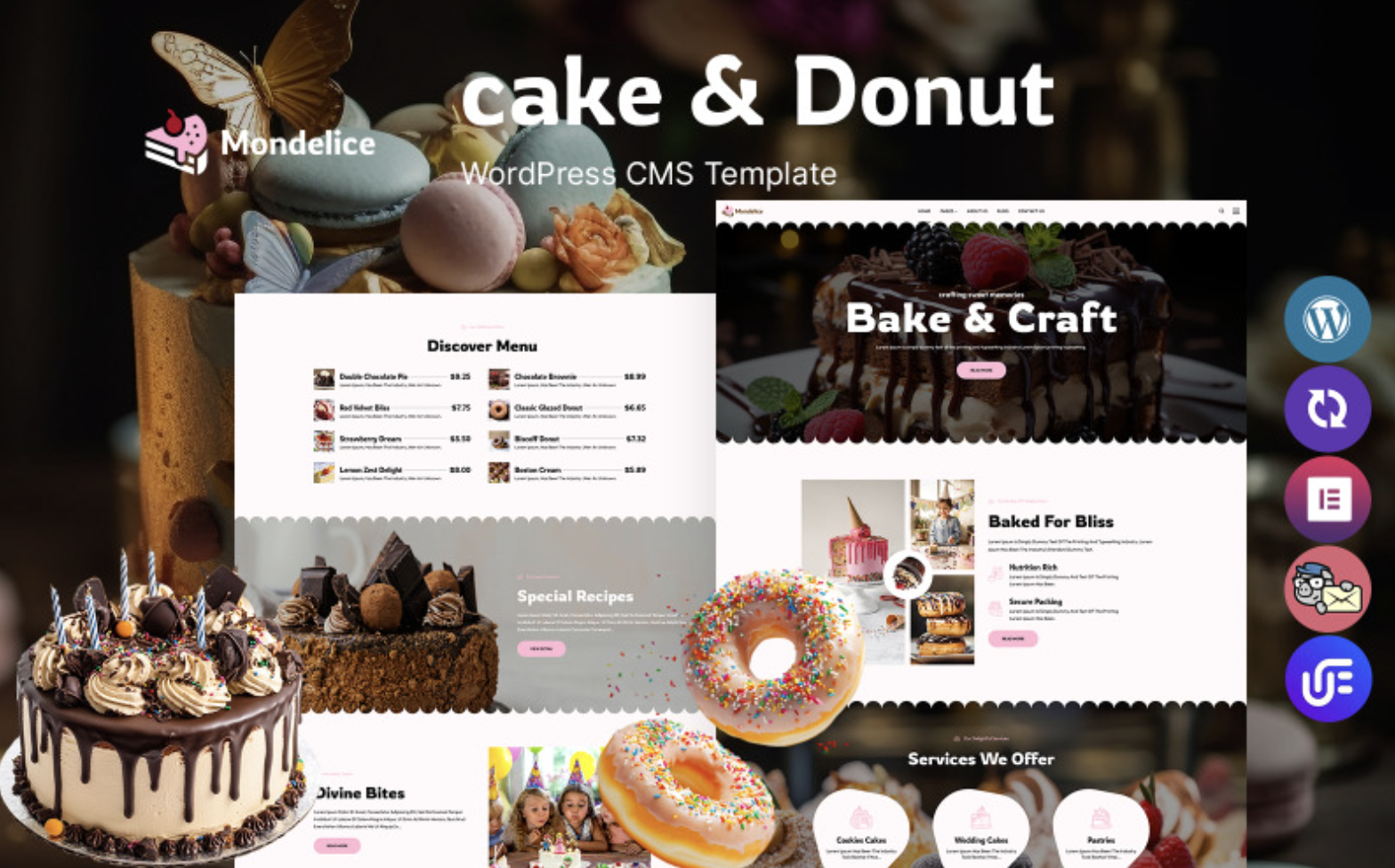 Mondelice - Cake And Donut Shop WordPress Theme