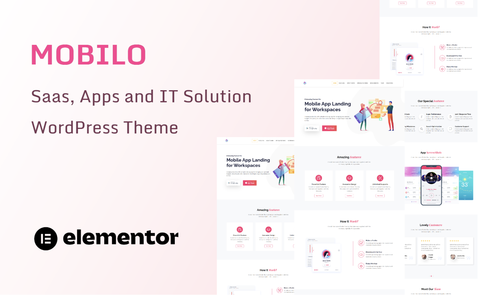 Mobilo - Saas, Apps landing and IT Solution One Page WordPress Theme