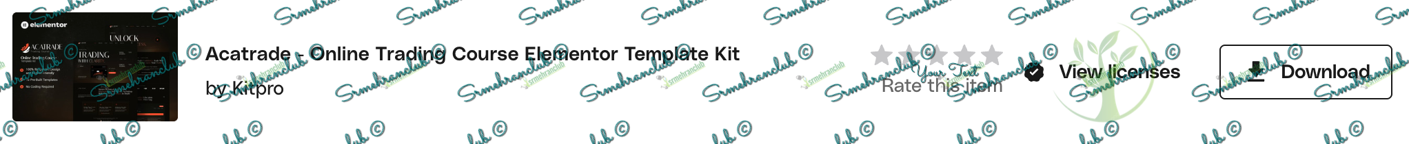 Acatrade - Online Trading Course Elementor Template Kit