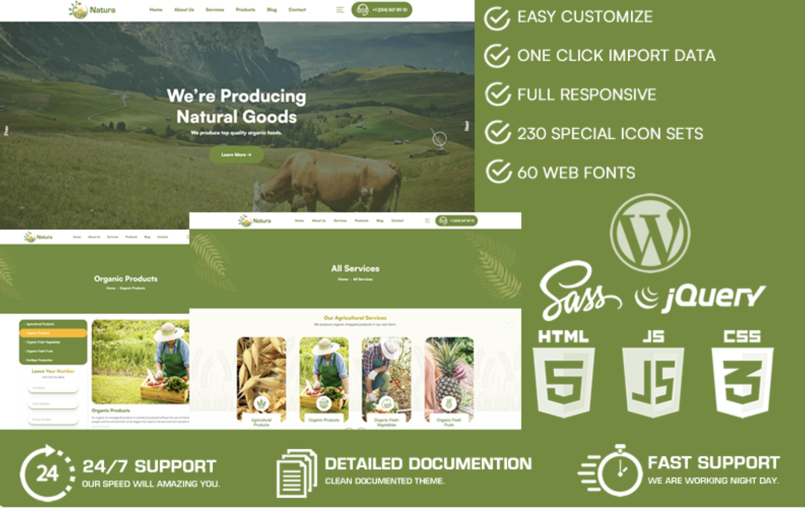 Natura - Agricultural Farm WordPress Theme