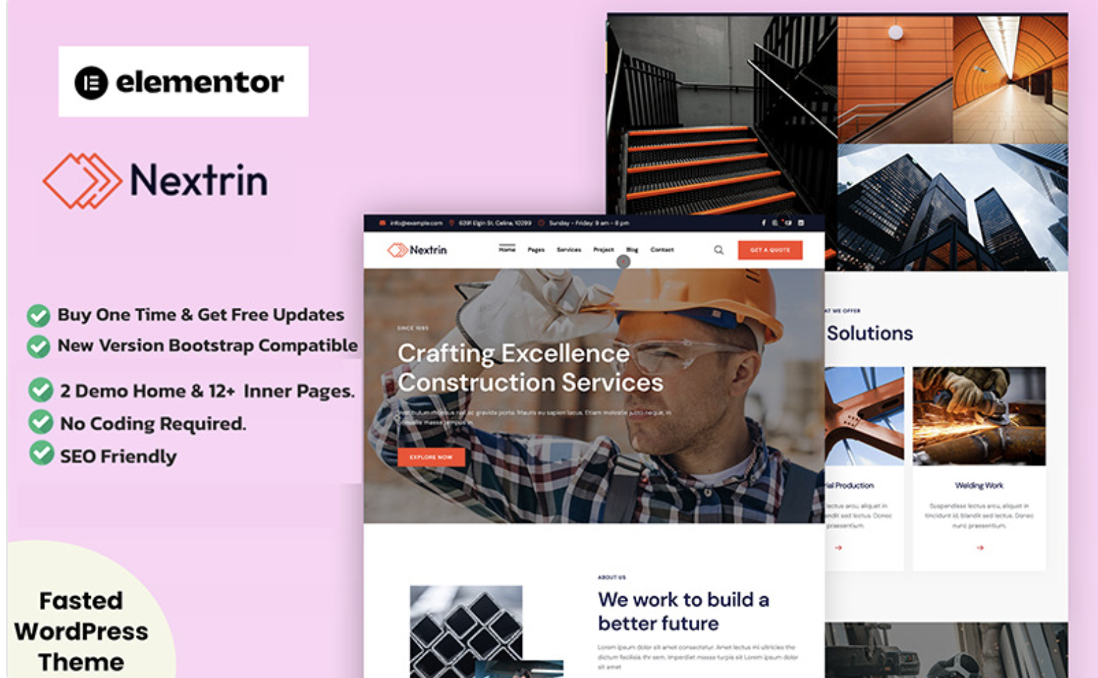 Nextrin - Building and Construction WordPress Theme