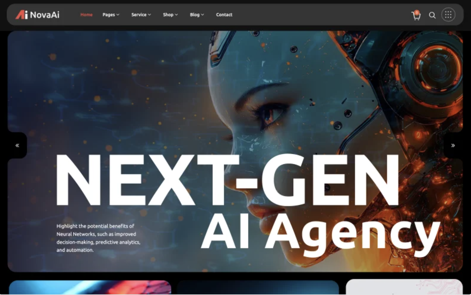 Novaai | AI Agency & IT Technology Startup Business 100% Elementor WordPress Theme