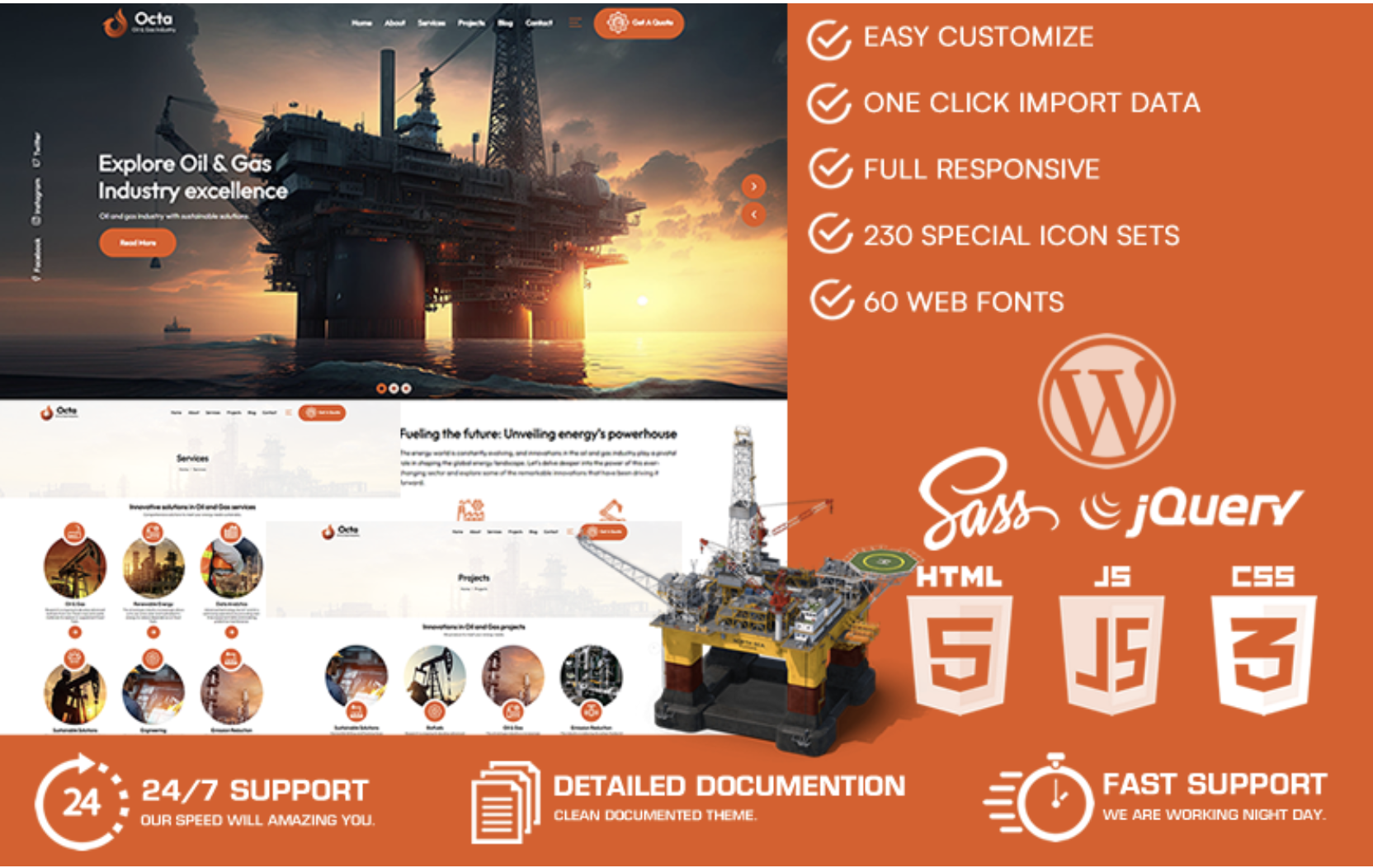 Octa - Oil & Gas Industry WordPress Theme