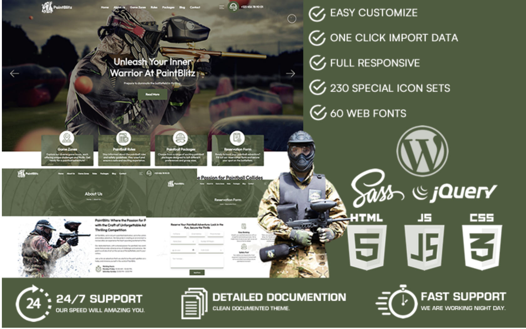 PaintBlitz - Paintball WordPress Theme