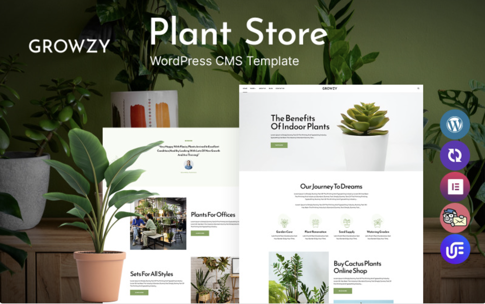 Growzy - Cactus Plant Shop WordPress Theme